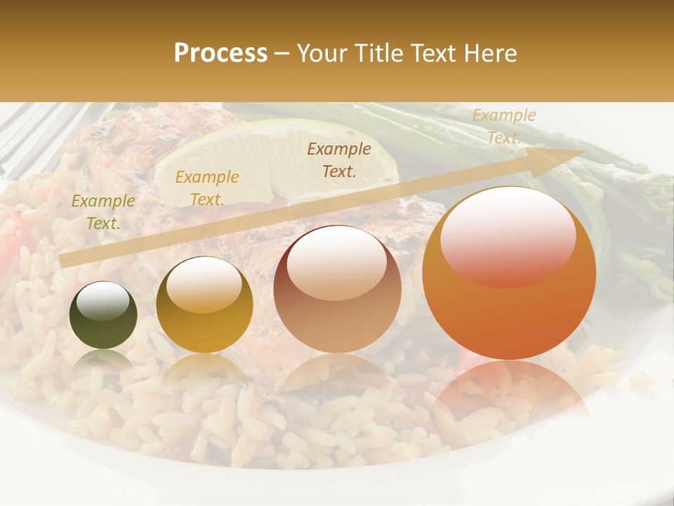 A Plate Of Food With Rice And Asparagus PowerPoint Template