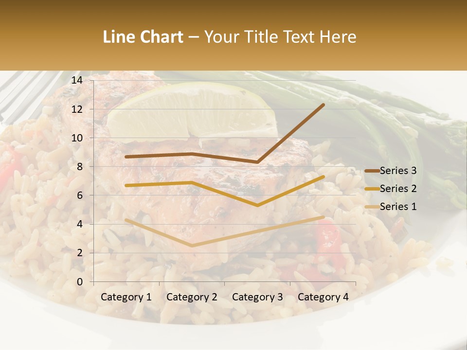 A Plate Of Food With Rice And Asparagus PowerPoint Template