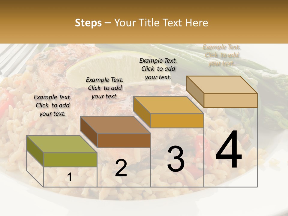 A Plate Of Food With Rice And Asparagus PowerPoint Template