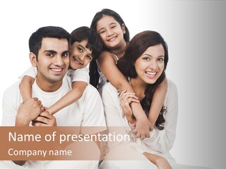 A Group Of People Are Posing For A Picture PowerPoint Template