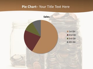 A Jar Filled With Coins Sitting On Top Of A Table PowerPoint Template