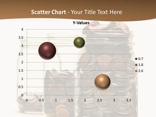 A Jar Filled With Coins Sitting On Top Of A Table PowerPoint Template