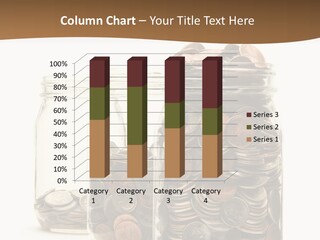 A Jar Filled With Coins Sitting On Top Of A Table PowerPoint Template