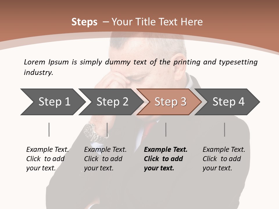 A Man In A Suit Is Holding His Hand To His Face PowerPoint Template