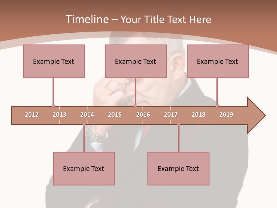 A Man In A Suit Is Holding His Hand To His Face PowerPoint Template