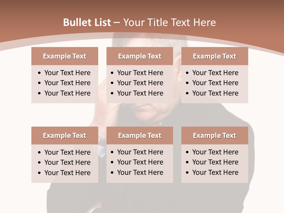 A Man In A Suit Is Holding His Hand To His Face PowerPoint Template