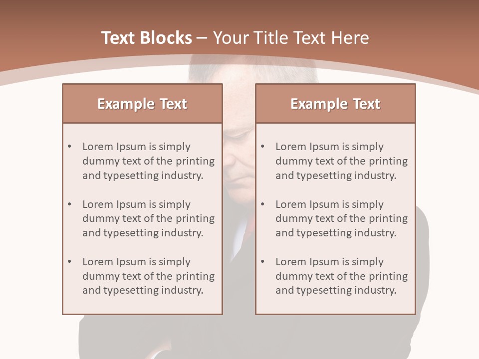 A Man In A Suit Is Holding His Hand To His Face PowerPoint Template