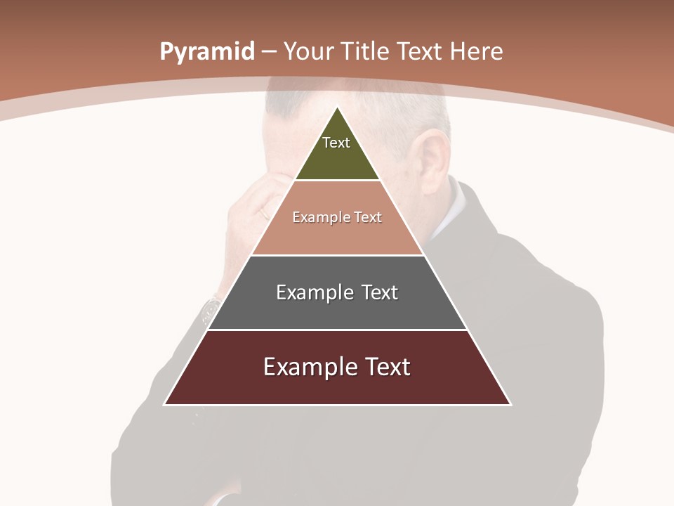A Man In A Suit Is Holding His Hand To His Face PowerPoint Template