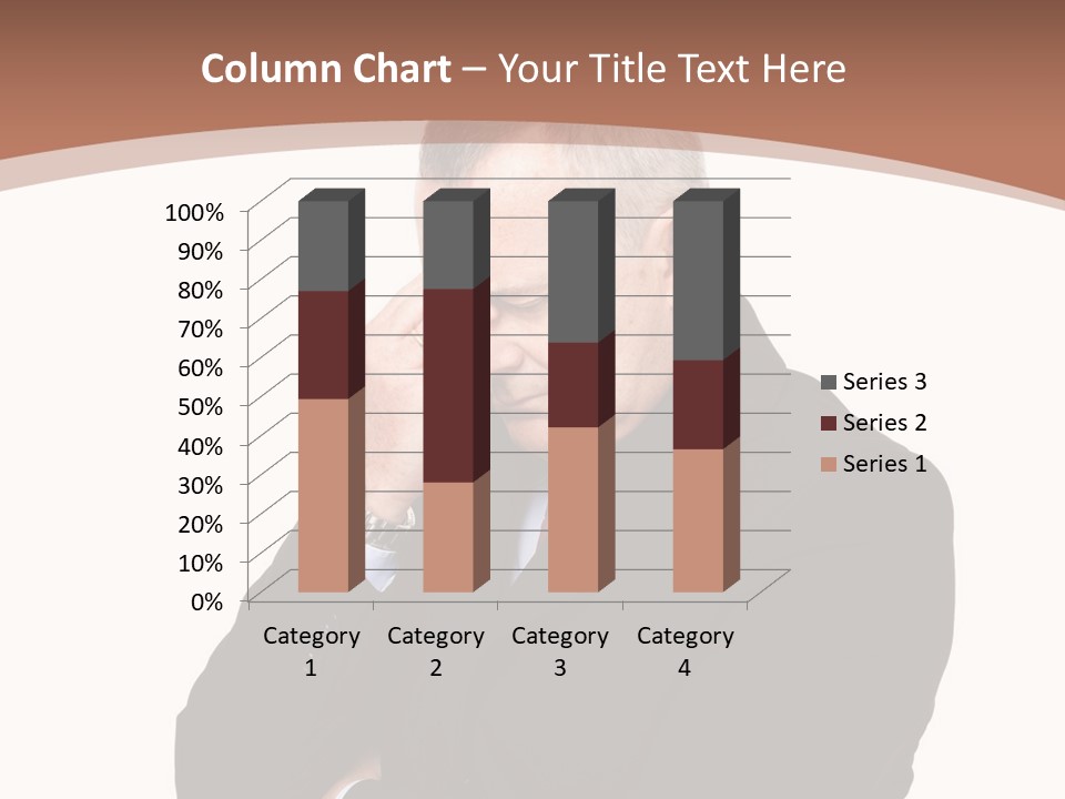 A Man In A Suit Is Holding His Hand To His Face PowerPoint Template