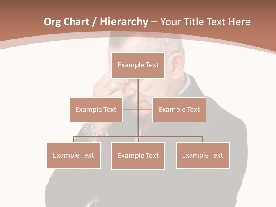 A Man In A Suit Is Holding His Hand To His Face PowerPoint Template