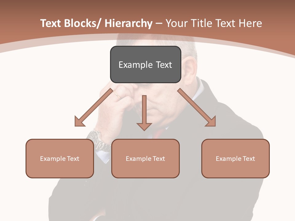A Man In A Suit Is Holding His Hand To His Face PowerPoint Template
