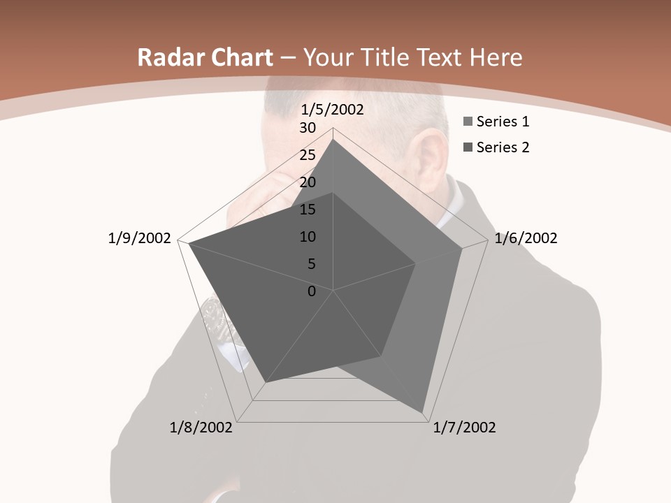 A Man In A Suit Is Holding His Hand To His Face PowerPoint Template