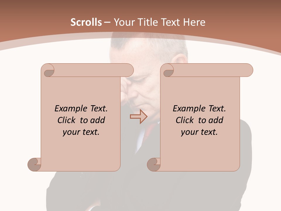 A Man In A Suit Is Holding His Hand To His Face PowerPoint Template