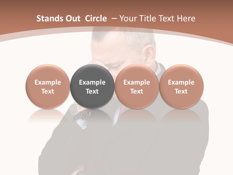 A Man In A Suit Is Holding His Hand To His Face PowerPoint Template
