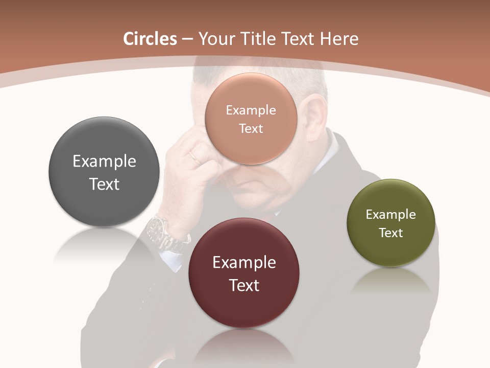 A Man In A Suit Is Holding His Hand To His Face PowerPoint Template