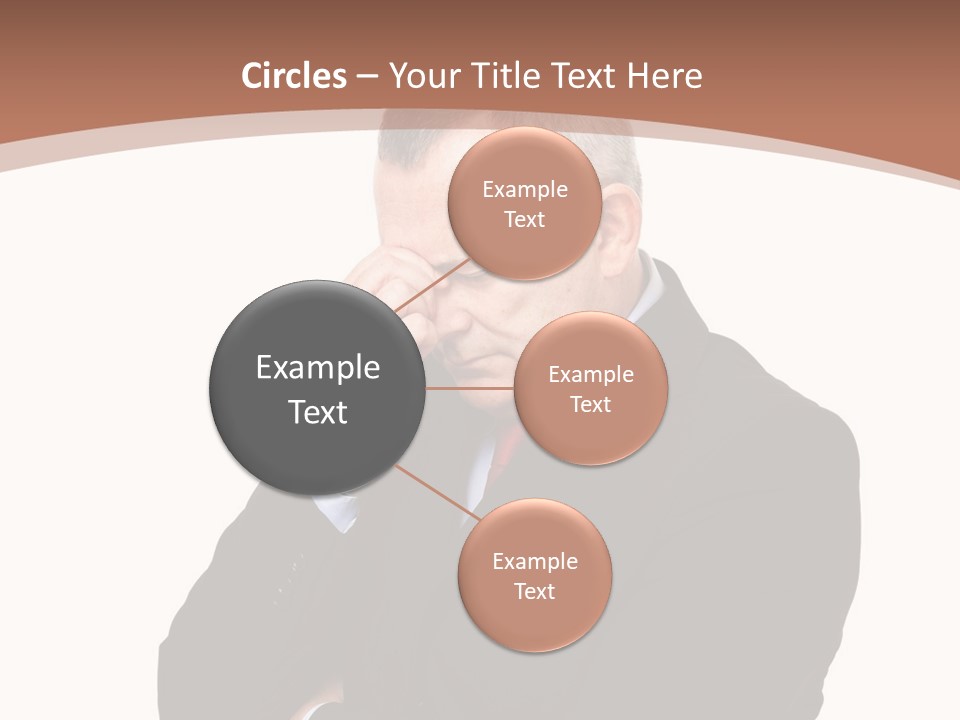 A Man In A Suit Is Holding His Hand To His Face PowerPoint Template