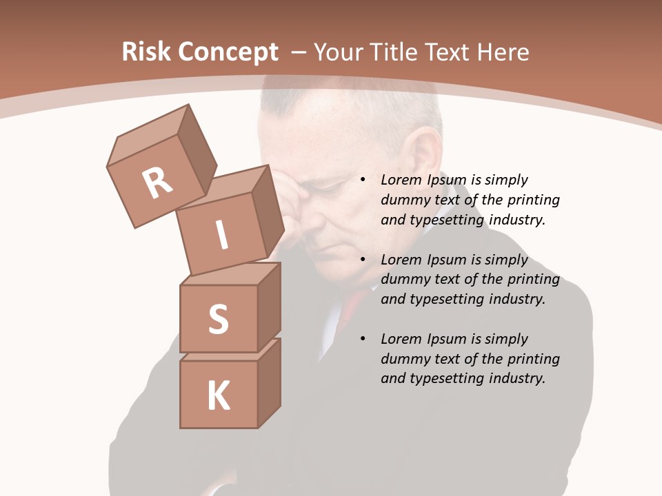 A Man In A Suit Is Holding His Hand To His Face PowerPoint Template