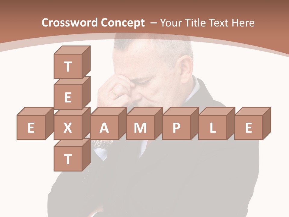 A Man In A Suit Is Holding His Hand To His Face PowerPoint Template