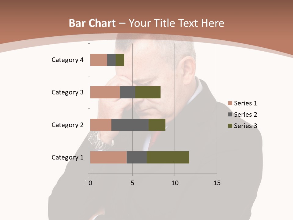 A Man In A Suit Is Holding His Hand To His Face PowerPoint Template