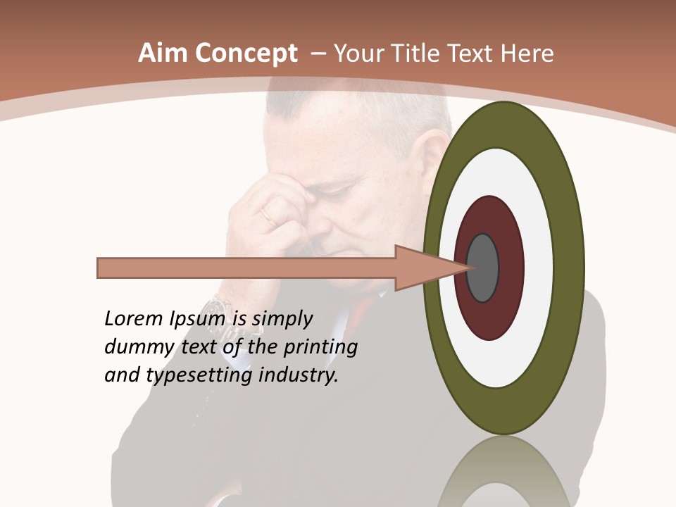 A Man In A Suit Is Holding His Hand To His Face PowerPoint Template