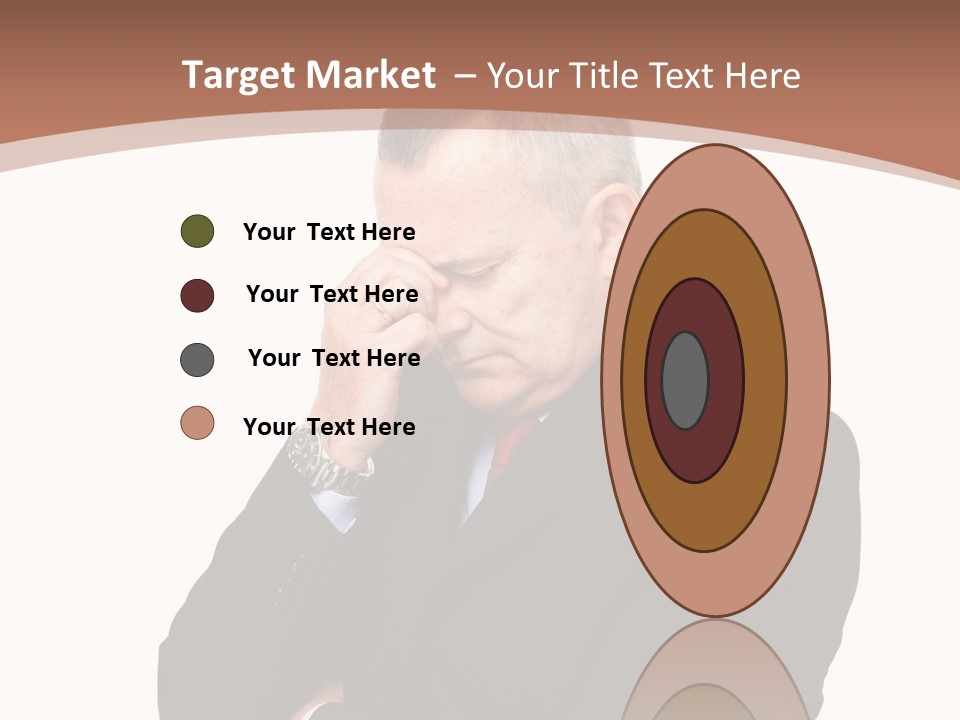 A Man In A Suit Is Holding His Hand To His Face PowerPoint Template