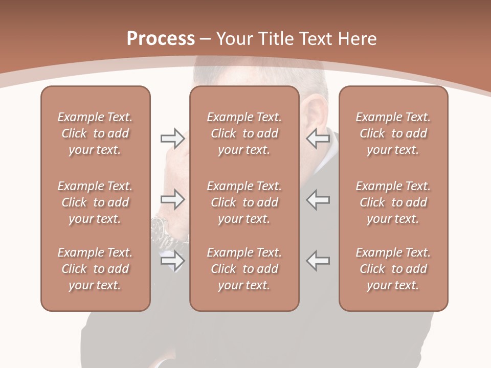 A Man In A Suit Is Holding His Hand To His Face PowerPoint Template