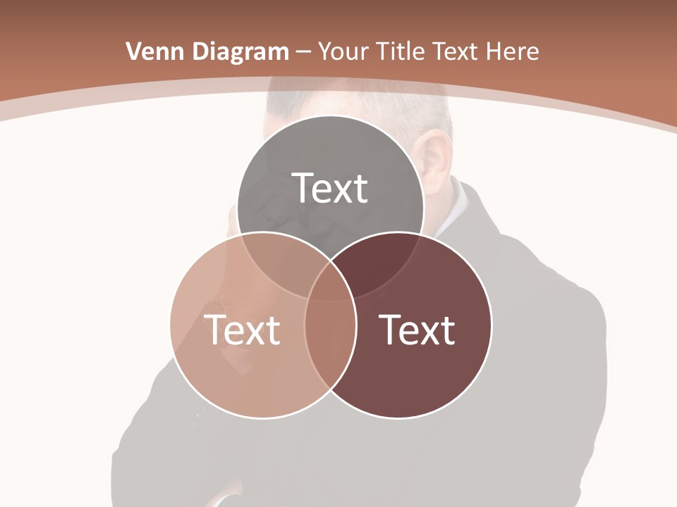 A Man In A Suit Is Holding His Hand To His Face PowerPoint Template