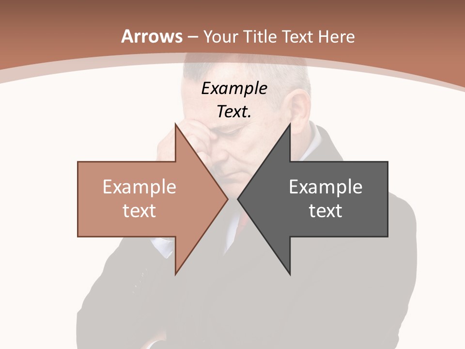 A Man In A Suit Is Holding His Hand To His Face PowerPoint Template