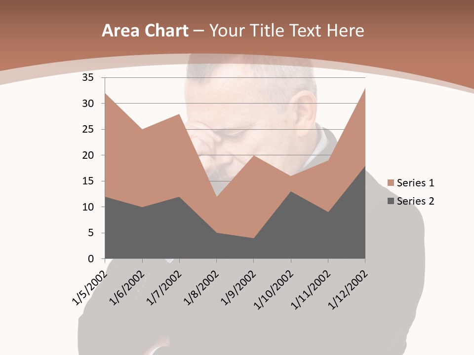 A Man In A Suit Is Holding His Hand To His Face PowerPoint Template