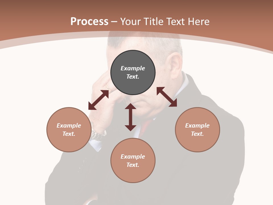 A Man In A Suit Is Holding His Hand To His Face PowerPoint Template