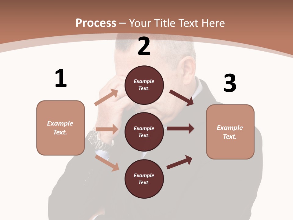 A Man In A Suit Is Holding His Hand To His Face PowerPoint Template