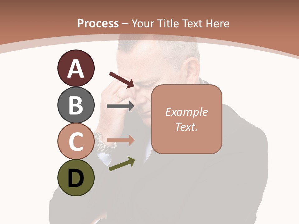 A Man In A Suit Is Holding His Hand To His Face PowerPoint Template