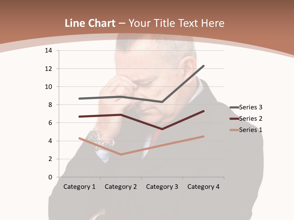A Man In A Suit Is Holding His Hand To His Face PowerPoint Template