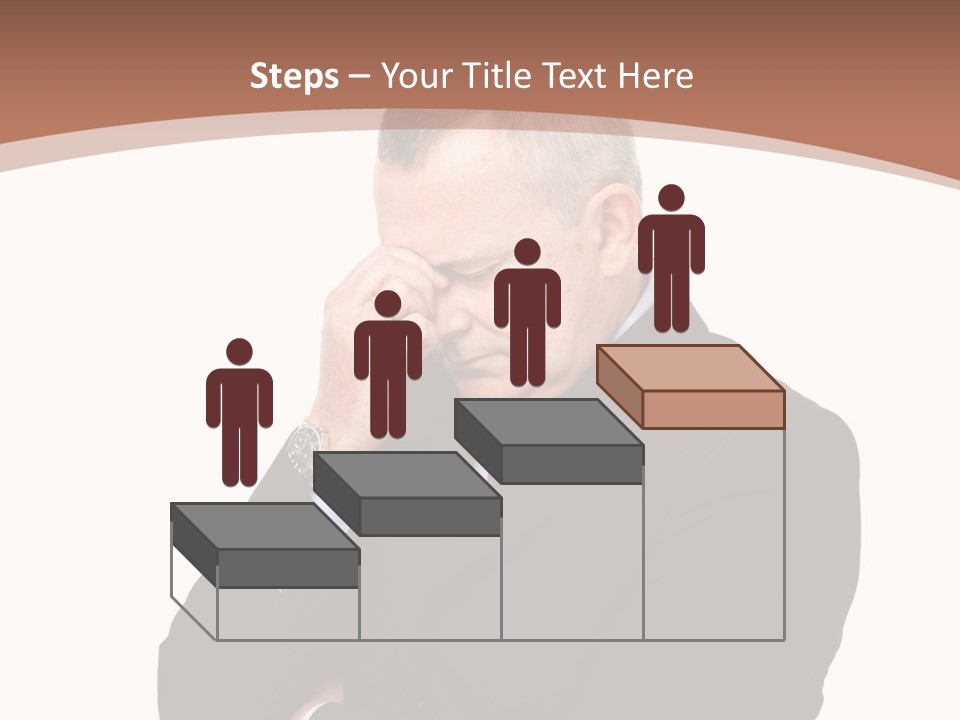 A Man In A Suit Is Holding His Hand To His Face PowerPoint Template