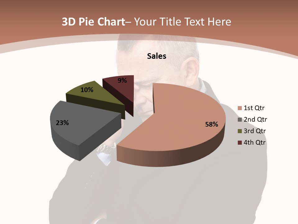 A Man In A Suit Is Holding His Hand To His Face PowerPoint Template