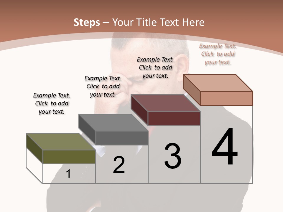 A Man In A Suit Is Holding His Hand To His Face PowerPoint Template