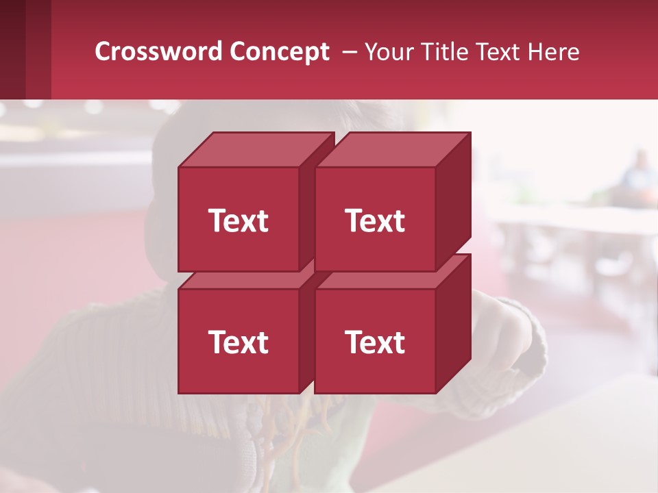 A Young Boy Eating Noodles In A Restaurant PowerPoint Template