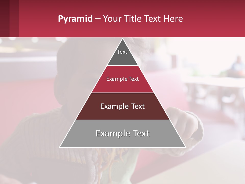 A Young Boy Eating Noodles In A Restaurant PowerPoint Template