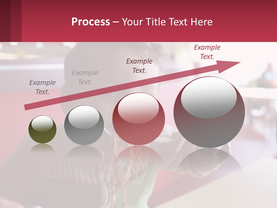 A Young Boy Eating Noodles In A Restaurant PowerPoint Template