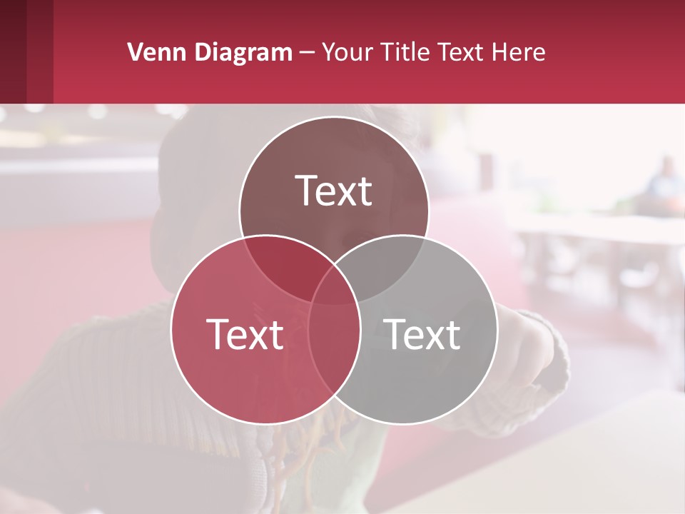 A Young Boy Eating Noodles In A Restaurant PowerPoint Template