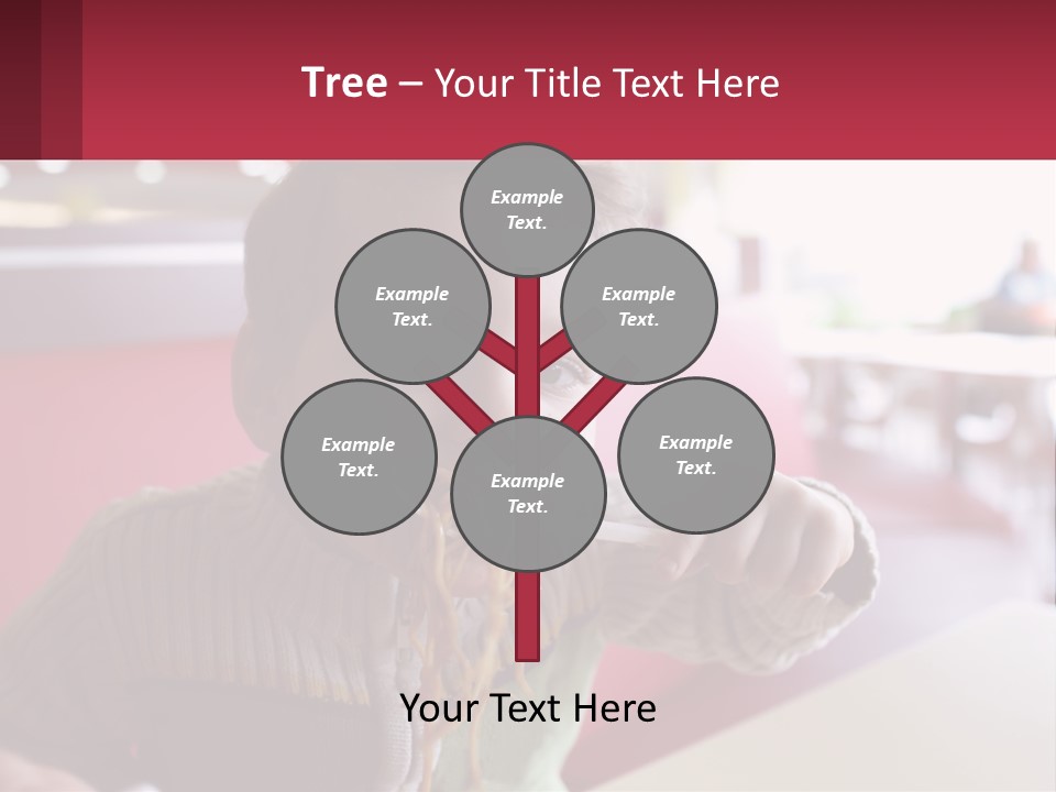 A Young Boy Eating Noodles In A Restaurant PowerPoint Template