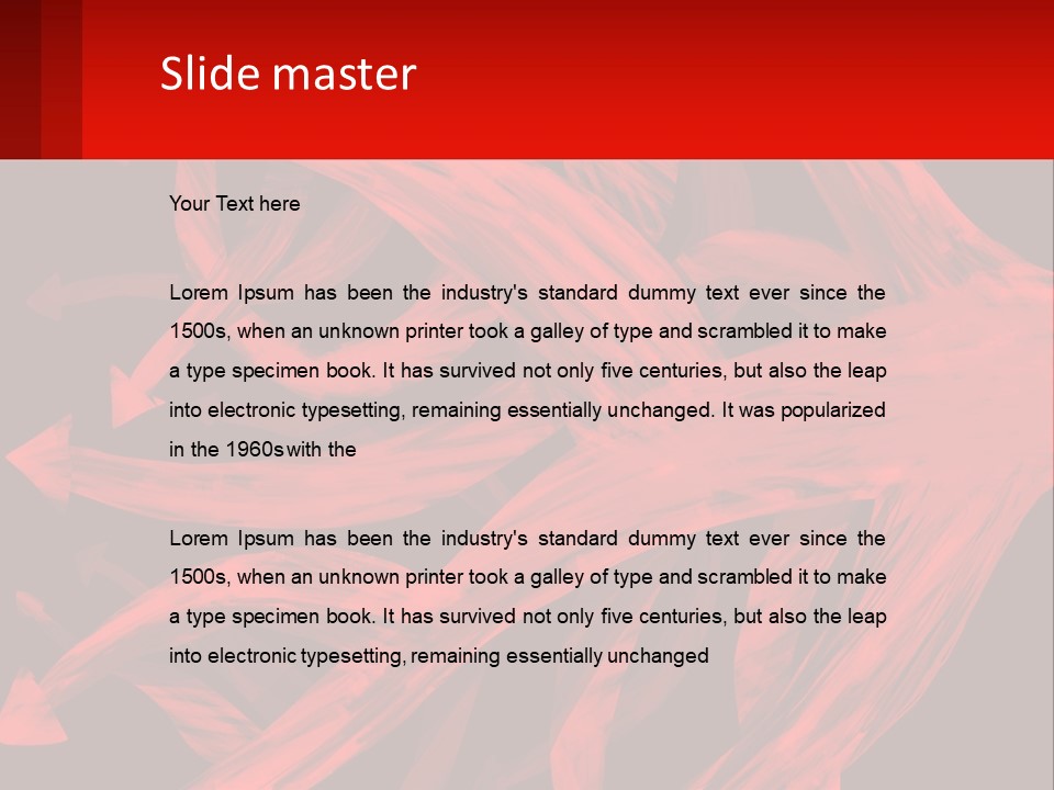 A Red And Black Abstract Background With Arrows PowerPoint Template