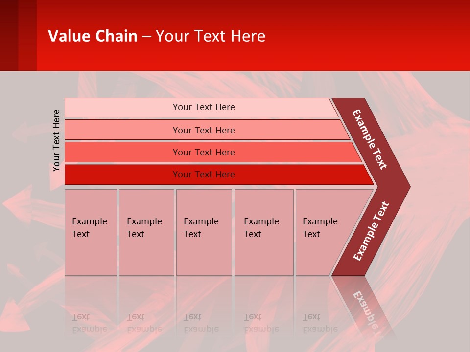 A Red And Black Abstract Background With Arrows PowerPoint Template