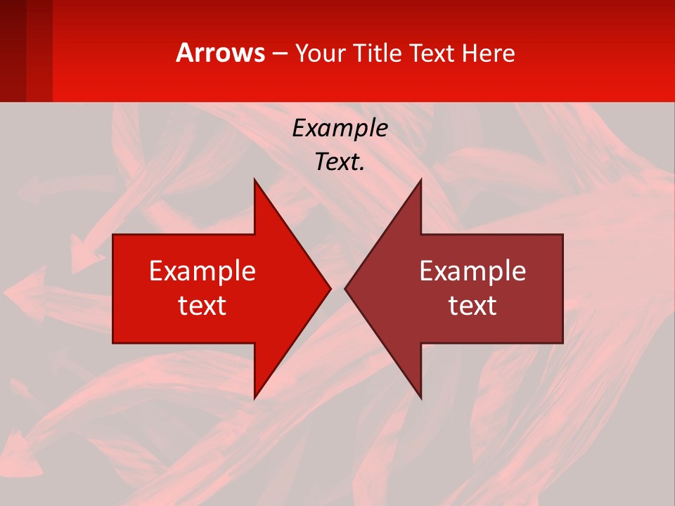A Red And Black Abstract Background With Arrows PowerPoint Template