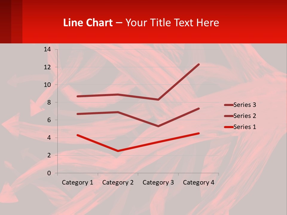 A Red And Black Abstract Background With Arrows PowerPoint Template