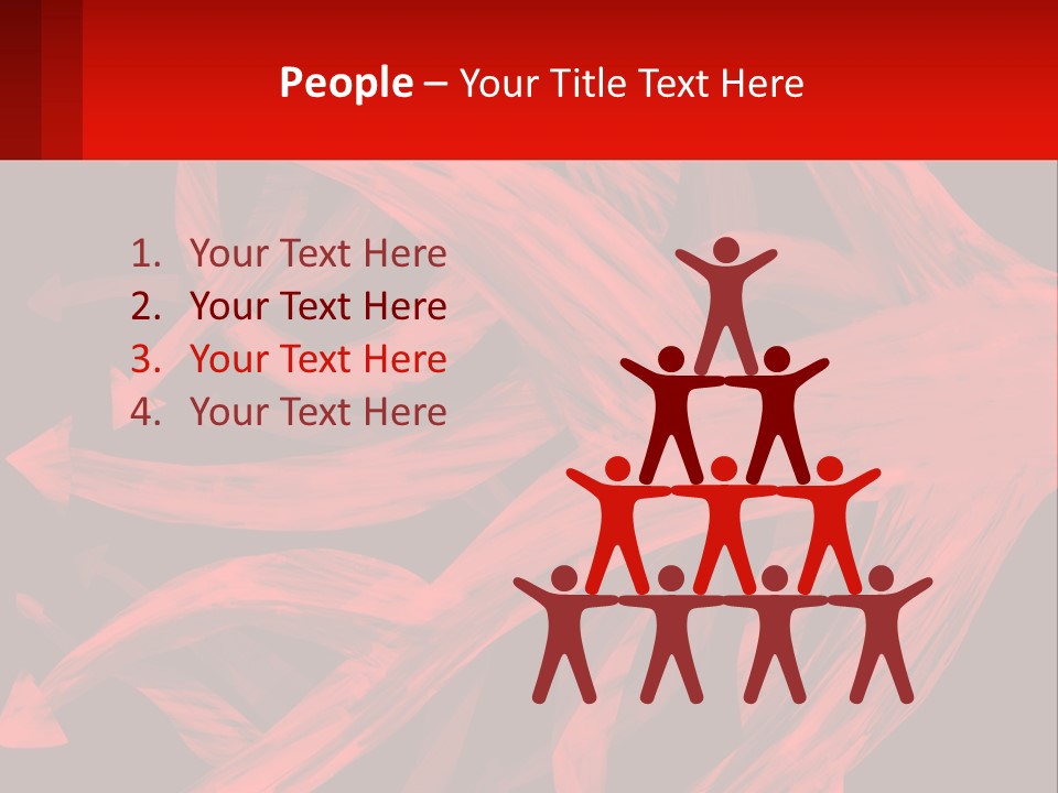 A Red And Black Abstract Background With Arrows PowerPoint Template