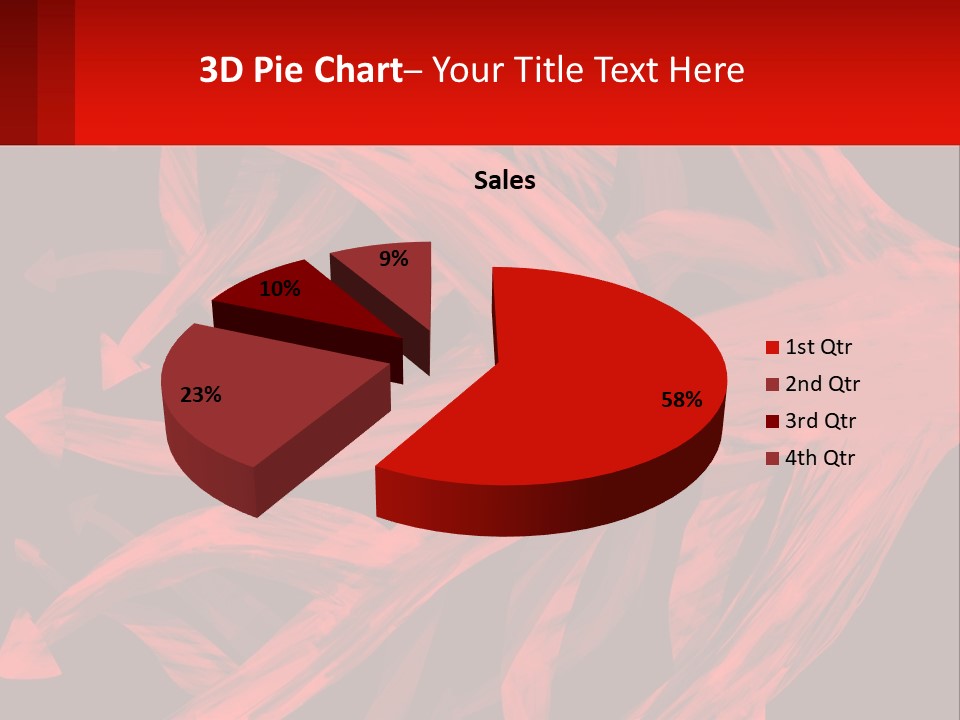 A Red And Black Abstract Background With Arrows PowerPoint Template