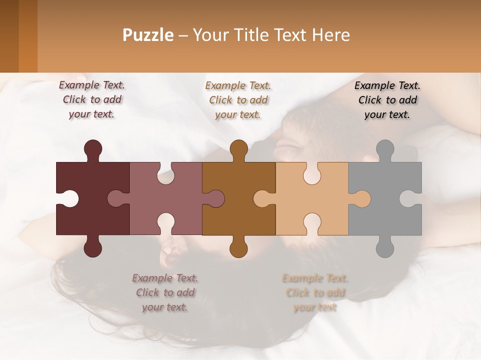 A Man And A Woman Laying In Bed Together PowerPoint Template