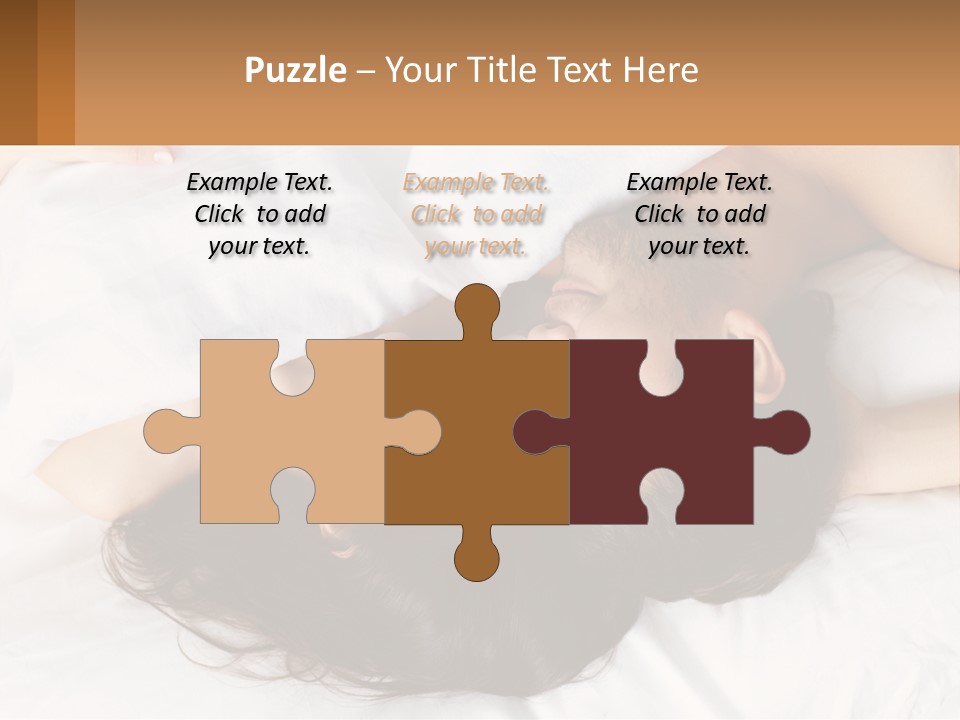 A Man And A Woman Laying In Bed Together PowerPoint Template