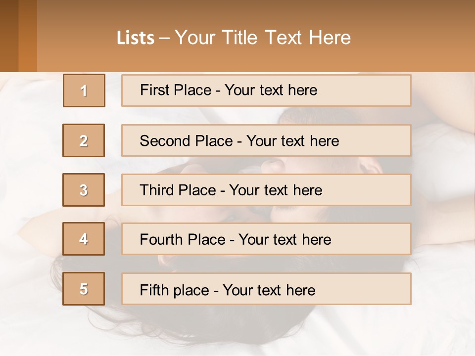 A Man And A Woman Laying In Bed Together PowerPoint Template